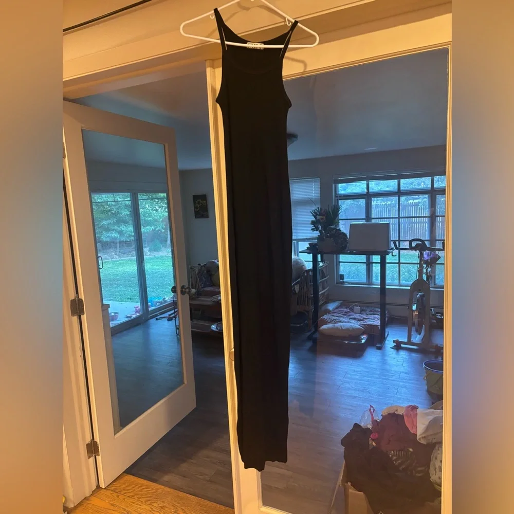 Black Tank dress maxi Eterne women’s size extra small - Picture 4 of 6